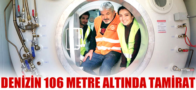 Avrasya Tüneli Projesi'nde denizin 106 metre altında tamirat