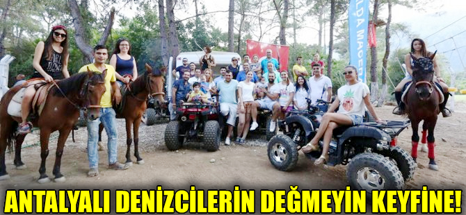 Antalyalı denizcilerin Macera Park'ta ATV keyfi