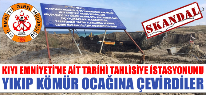 Tarihi Akpınar Tahlisiye İstasyonu'nu yıkarak, kömür ocağı yaptılar!