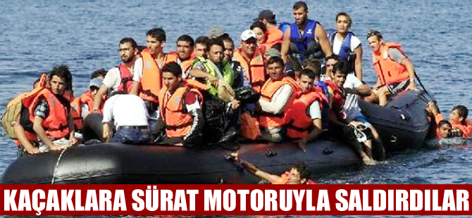 Umut yolcuları Midilli açıklarında sürat botlarıyla gelen maskeli kişilerin saldırısına uğradı