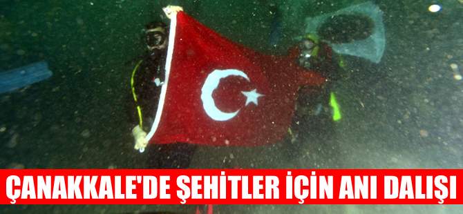 Çanakkale Boğazı'nda şehitlere saygı dalışı gerçekleştirildi