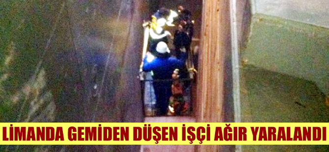 Ünye Limanı'nda gemiden düşen denizci ağır yaralandı