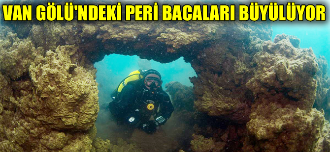 Van Gölü’ndeki "Su altı peribacaları" büyülüyor