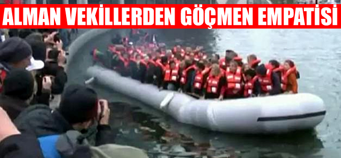 Alman vekiller göçmen empatisi için bota bindi