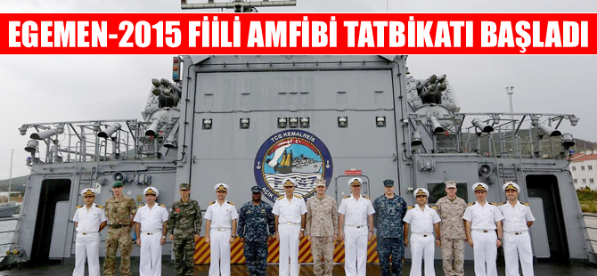 EGEMEN-2015 Fiili Amfibi Tatbikatı Foça'da başladı