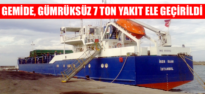 Gemide, 7 bin 55 litre kaçak motorin ele geçirildi