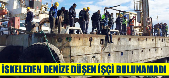 İskeleden denize düşen vinç operatörü denizde kayboldu