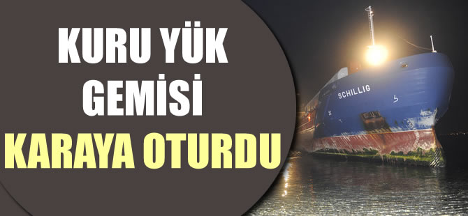 Çanakkale Boğazı'nda kuru yük gemisi karaya oturdu