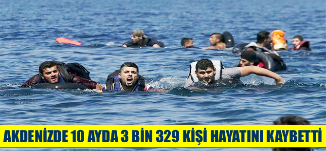 Akdeniz'de 3 bin 329 kişi hayatını kaybetti