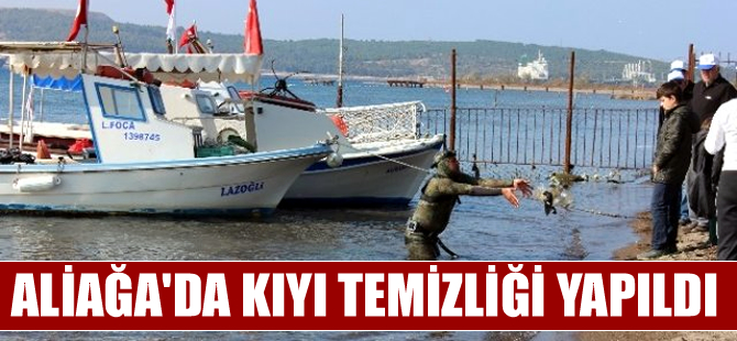 TURMEPA, Aliağa'da kıyı temizliği yaptı