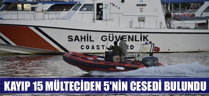 Batan teknede kaybolan 15 mülteciden 5'inin cesedine ulaşıldı