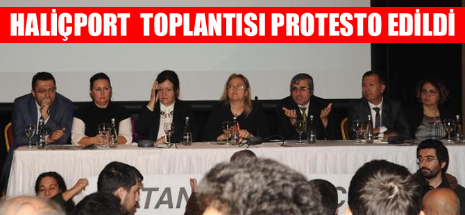 Haliçport toplantısında protesto: Salonu terk edin