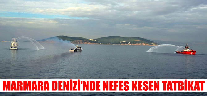 "Deniz Güvenliği ve Deniz Emniyeti-2015 Tatbikatı" Marmara'da yapıldı