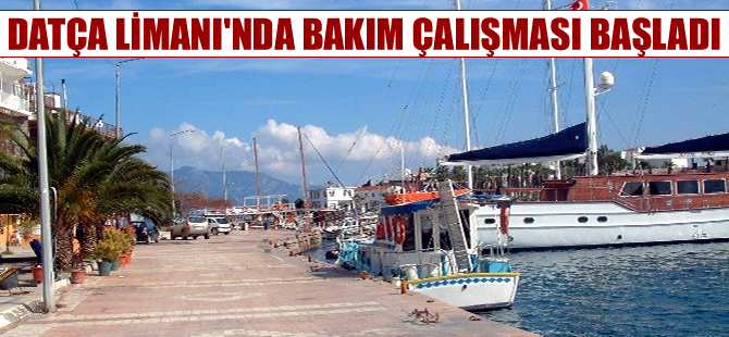 Datça Limanı'nda bakım çalışması yapılıyor