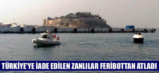 Türkiye'ye iade edilen iki suçlu feribottan atlayarak kaçmaya çalıştı