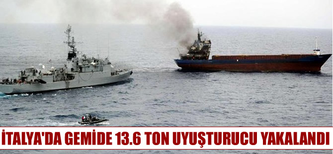 İtalya açıklarında bir gemide  13,6 ton uyusturucu yakalandı