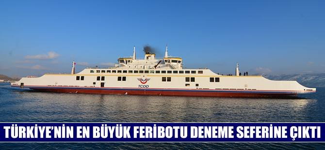 Türkiye'nin en büyük feribotu Van Gölü'nde deneme seferine çıktı