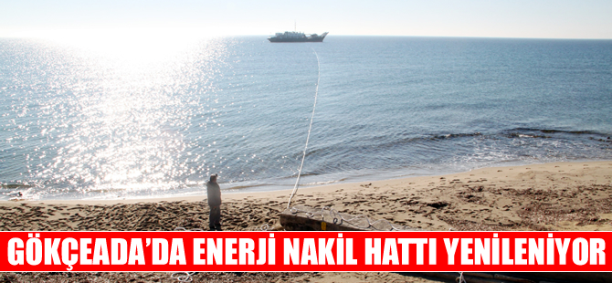 Gökçeadayı elektriğe kavuşturacak iki gemi çalışmalara başladı