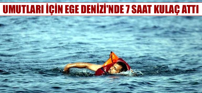 Kuşadası'ndan Yunanistan'a 7 saat yüzerek geçti