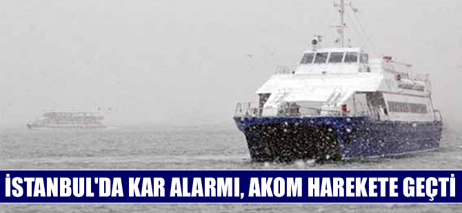 İstanbul ve yurdun büyük bölümüne kar geliyor, Akom harekete geçti