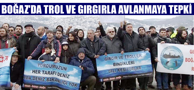 İstanbul'da olta balıkçılarından 'Gırgır ve Trol' protestosu
