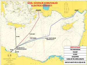 Türk Emniyeti ve Sahil Güvenlik Komutanlığı'nın uluslararası sularda 'Albatros Harekatı'