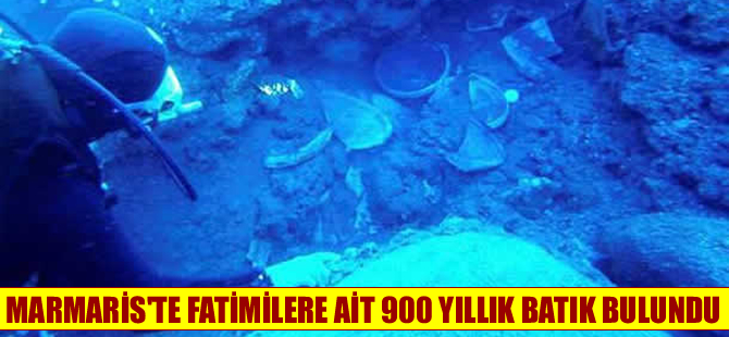 Marmaris’te Fatimilere ait 900 yıllık batık bulundu