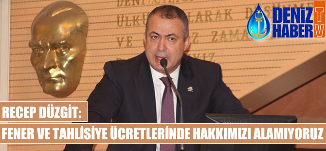 Recep Düzgit: Fener ve tahlisiye ücretlerinde hakkımızı alamıyoruz