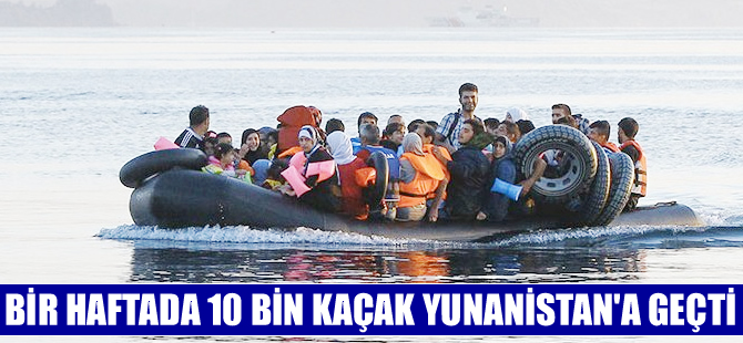 Türkiye'den bir haftada 10 bin mülteci adalara geçti