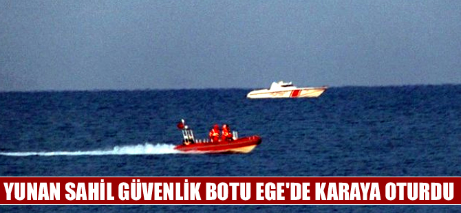 Kuma saplanan Yunan Sahil Güvenlik botunu Türk balıkçılar kurtardı