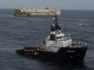 Modern Express isimli Ro-Ro gemisi Biskay'da 70 Derece yan yattı