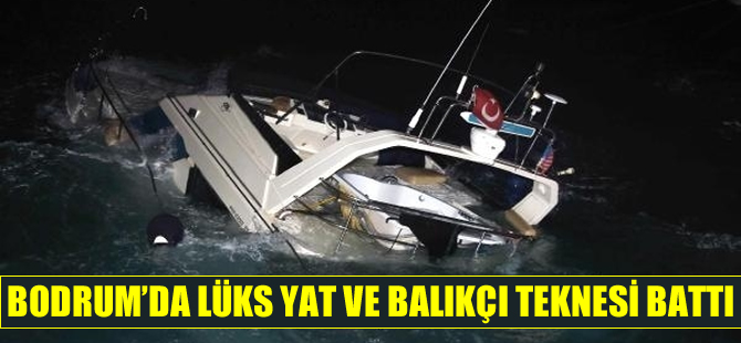Bodrum'da fırtına nedeniyle lüks yat battı