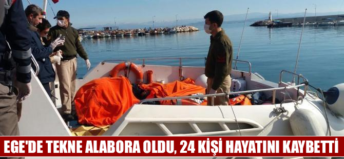 Ege Denizi'nde yine kaçak teknesi battı: 24 kişi öldü