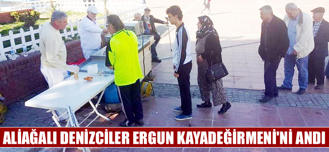 Aliağalı denizciler Ergun Kayadeğirmeni'ni andı