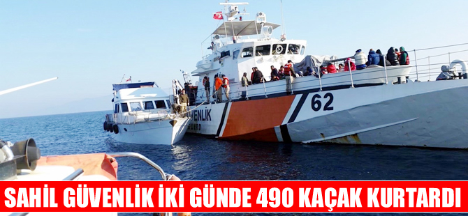 Sahil Güvenlik Komutanlığı 2 günde 490 sığınmacıyı kurtardı