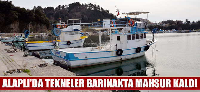 Alaplı Balıkçı Barınağı kumla doldu, tekneler mahsur kaldı