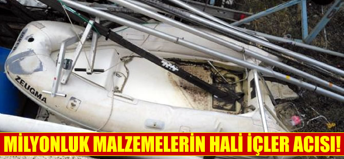 Yalıkavak kayıkhanesindeki milyonluk malzemeler çürümeye terkedildi