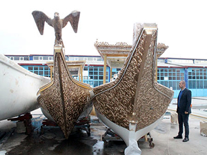 Harun Şahin gondoldan esinlenerek sultan kayıklarını üretti