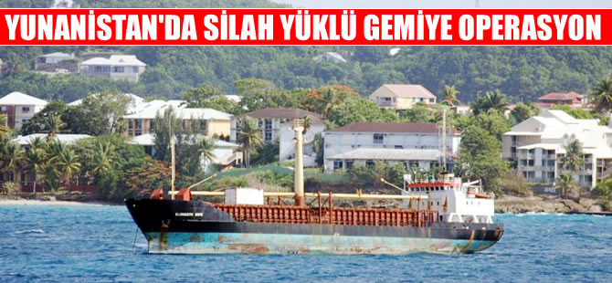 Rodos açıklarında silah ve patlayıcı yüklü gemiye operasyon