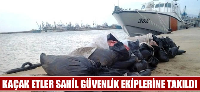Yurda kaçak sokulmak istenen etler Sahil Güvenlik ekiplerine takıldı