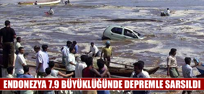 Endonezya'da 7.9 büyüklüğünde deprem oldu, tsunami alarmı verildi