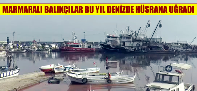 Marmaralı balıkçılar bu yıl denizde hüsrana uğradı