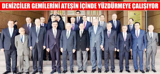 "Türk denizcileri gemilerini ateşin içerisinde yüzdürmeye çalışıyor"