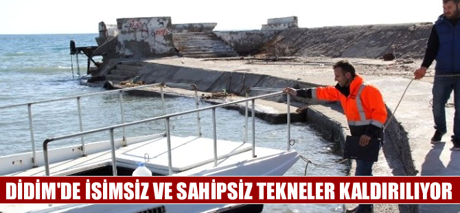 Didim'de isimsiz ve sahipsiz tekneler kaldırılıyor