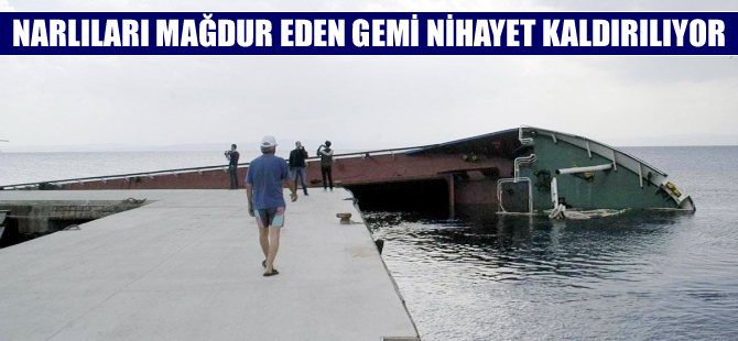 Erdek'te 2013 yılında batan Pasha adlı gemi nihayet kaldırılıyor