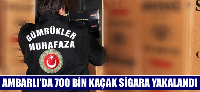 Limanda 700 bin kaçak sigara ele geçirildi