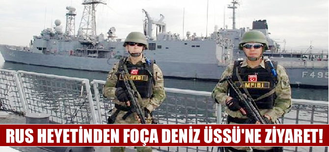 Rus heyeti Foça Amfibi Deniz Piyade Tugay Komutanlığı'nda