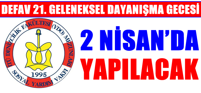 DEFAV 21. Geleneksel Dayanışma Gecesi yarın akşam yapılacak