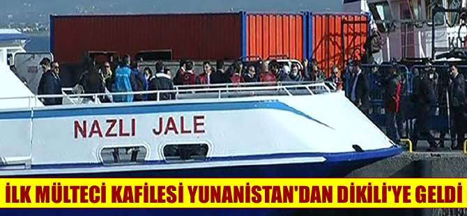 Anlaşma kapsamında ilk mülteci teknesi İzmir Dikili Limanı'na geldi