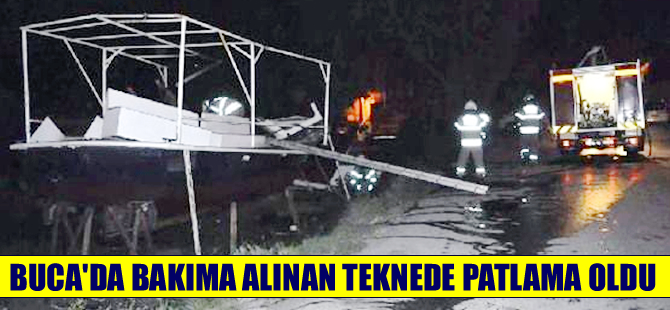 Bakıma alınan teknede patlama oldu